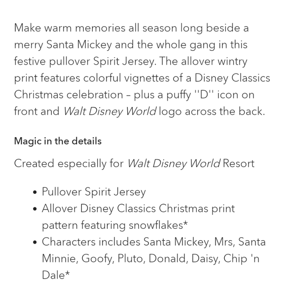 Disney Santa Mickey Mouse & Friends Holiday Spirit Jersey, NWT, Adult Unisex XXL - Picture 7 of 12